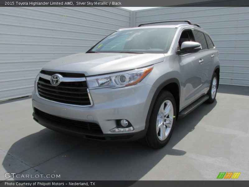 Silver Sky Metallic / Black 2015 Toyota Highlander Limited AWD