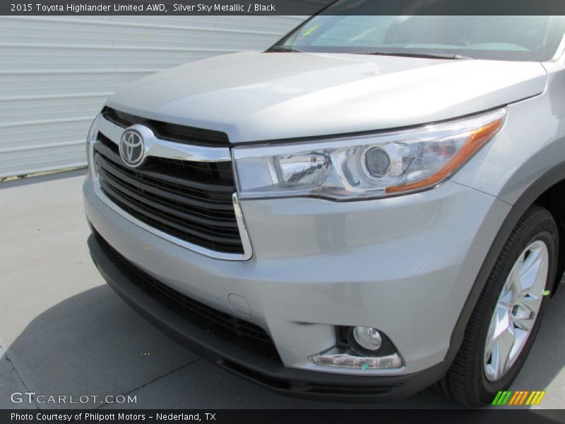 Silver Sky Metallic / Black 2015 Toyota Highlander Limited AWD