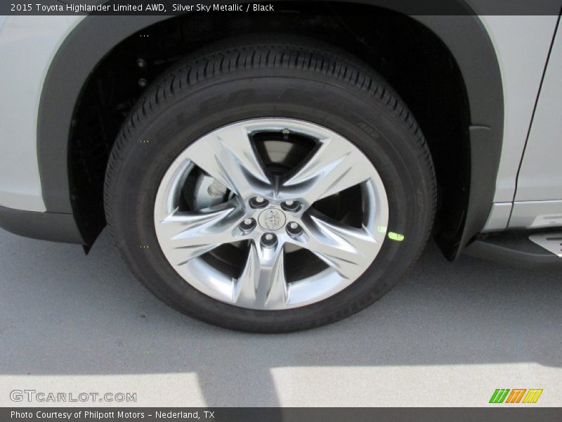 Silver Sky Metallic / Black 2015 Toyota Highlander Limited AWD