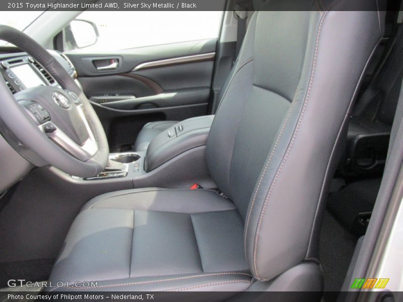 Silver Sky Metallic / Black 2015 Toyota Highlander Limited AWD
