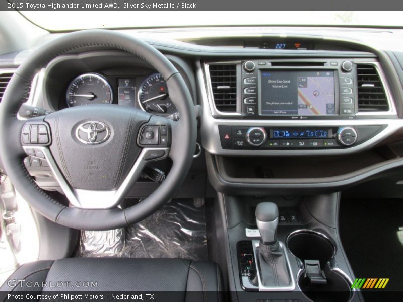 Silver Sky Metallic / Black 2015 Toyota Highlander Limited AWD
