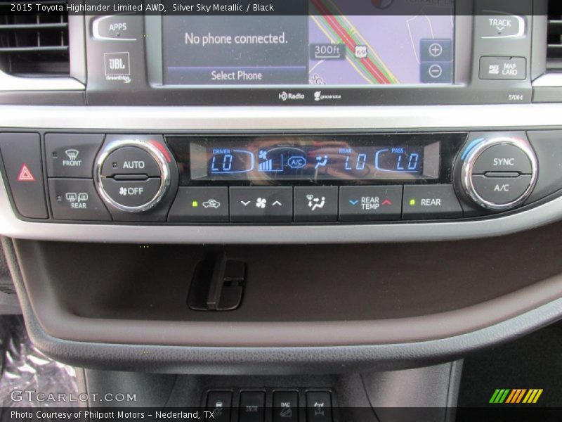 Silver Sky Metallic / Black 2015 Toyota Highlander Limited AWD