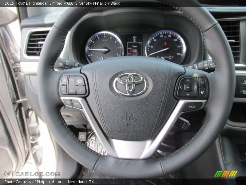 Silver Sky Metallic / Black 2015 Toyota Highlander Limited AWD