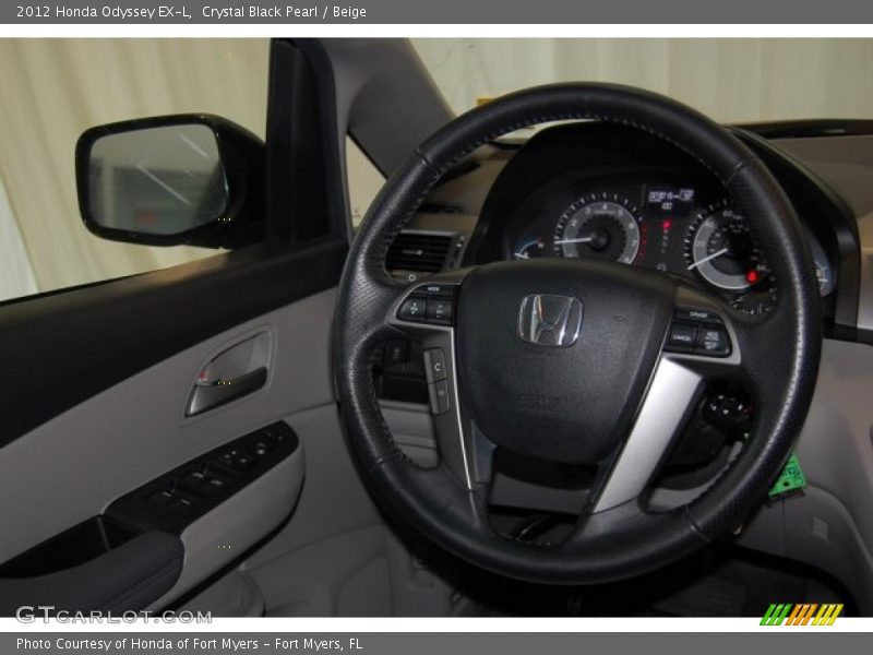 Crystal Black Pearl / Beige 2012 Honda Odyssey EX-L