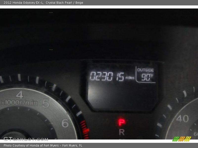 Crystal Black Pearl / Beige 2012 Honda Odyssey EX-L