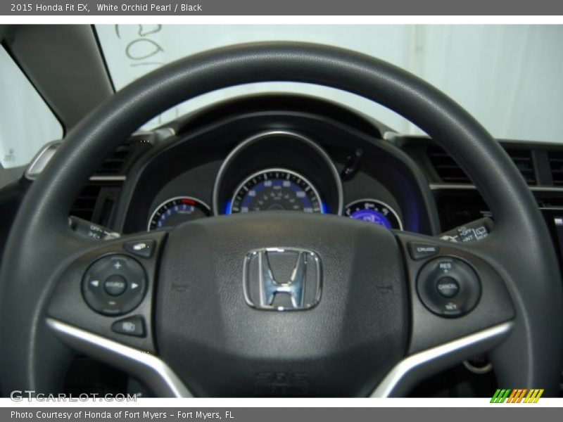 White Orchid Pearl / Black 2015 Honda Fit EX