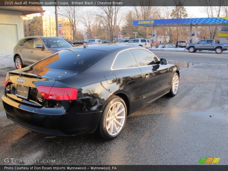 Brilliant Black / Chestnut Brown 2015 Audi A5 Premium quattro Coupe