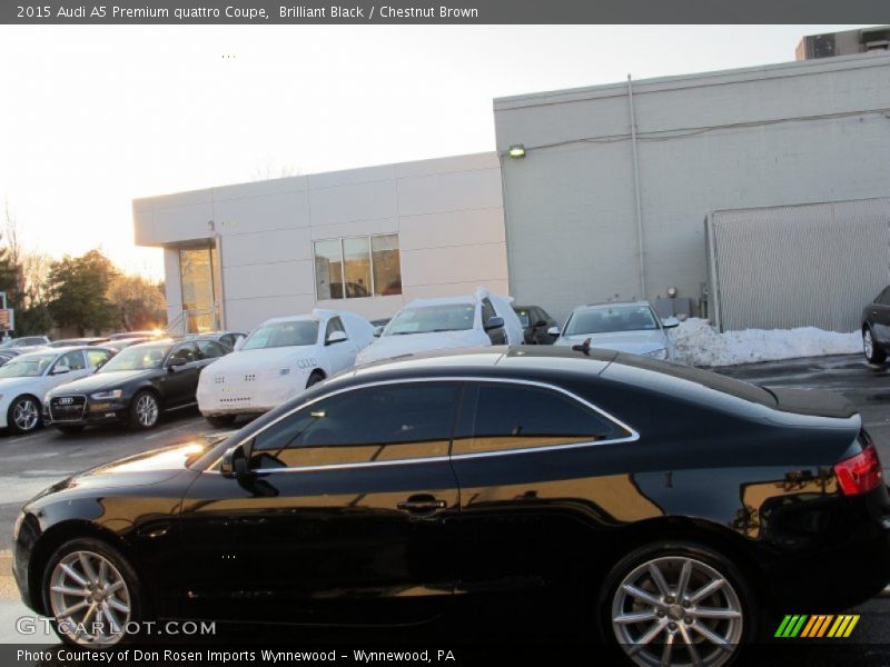 Brilliant Black / Chestnut Brown 2015 Audi A5 Premium quattro Coupe