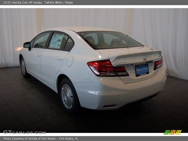 Taffeta White / Beige 2015 Honda Civic HF Sedan