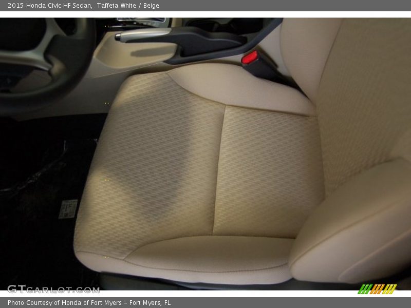 Taffeta White / Beige 2015 Honda Civic HF Sedan