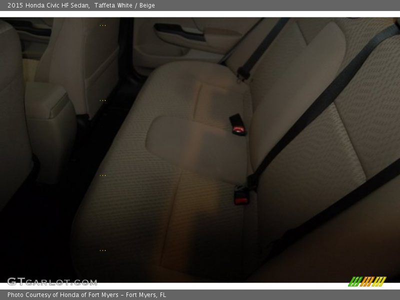 Taffeta White / Beige 2015 Honda Civic HF Sedan