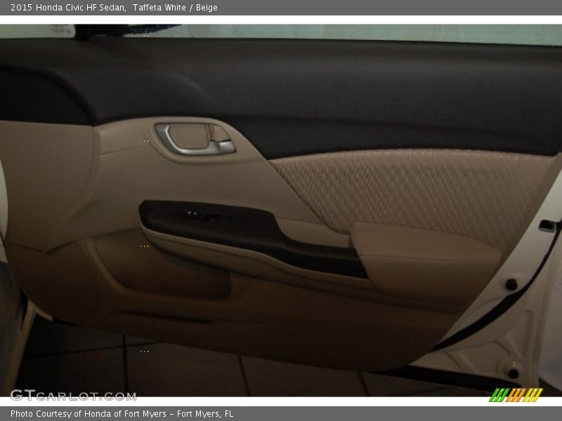 Taffeta White / Beige 2015 Honda Civic HF Sedan