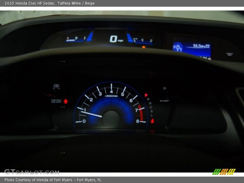 Taffeta White / Beige 2015 Honda Civic HF Sedan