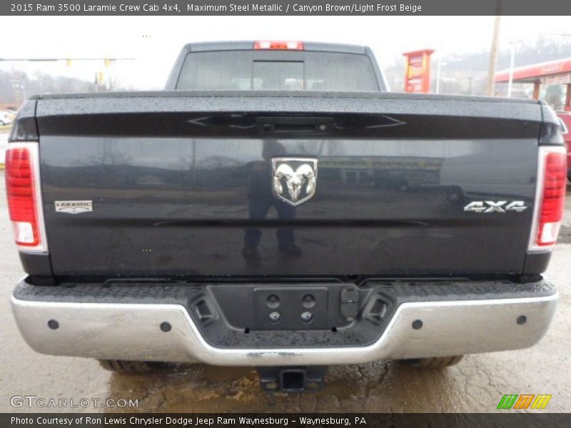 Maximum Steel Metallic / Canyon Brown/Light Frost Beige 2015 Ram 3500 Laramie Crew Cab 4x4