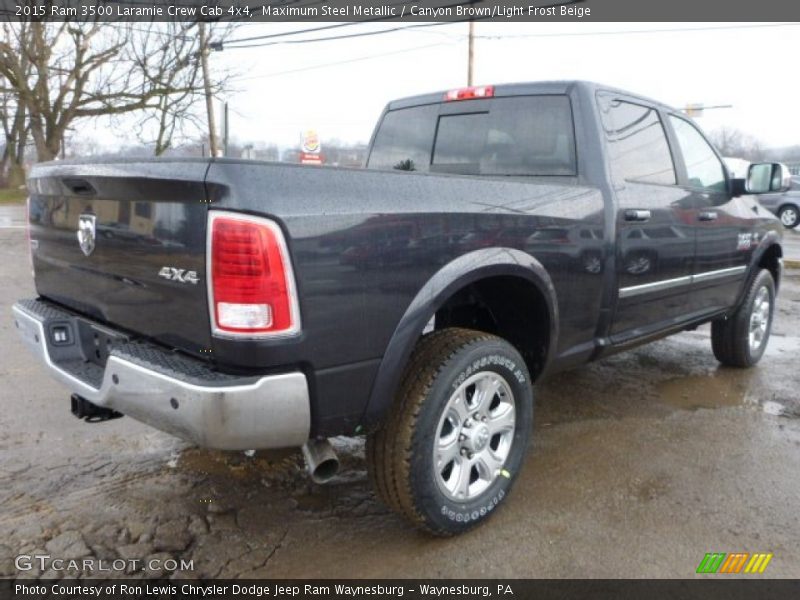 Maximum Steel Metallic / Canyon Brown/Light Frost Beige 2015 Ram 3500 Laramie Crew Cab 4x4