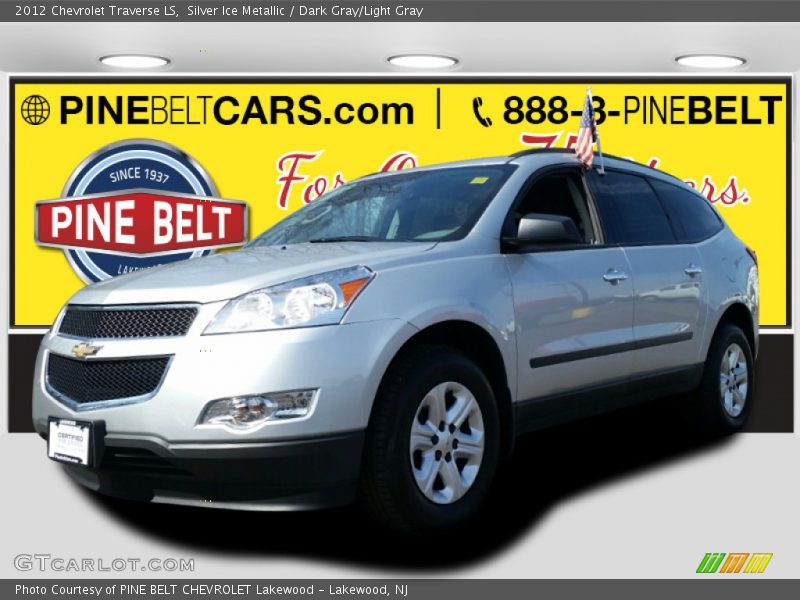 Silver Ice Metallic / Dark Gray/Light Gray 2012 Chevrolet Traverse LS