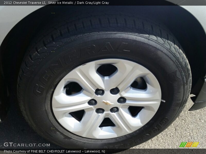 Silver Ice Metallic / Dark Gray/Light Gray 2012 Chevrolet Traverse LS