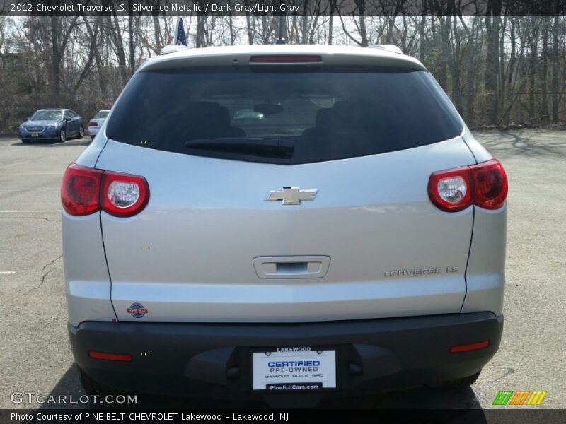 Silver Ice Metallic / Dark Gray/Light Gray 2012 Chevrolet Traverse LS