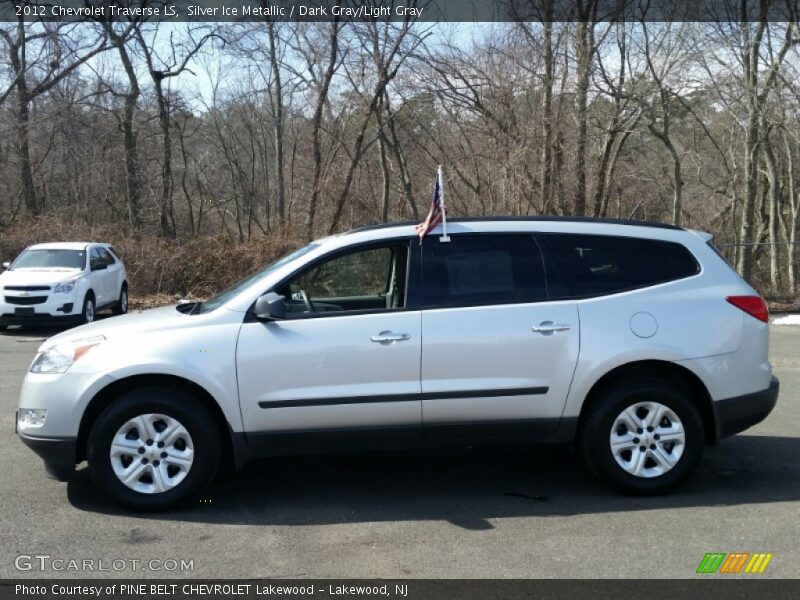 Silver Ice Metallic / Dark Gray/Light Gray 2012 Chevrolet Traverse LS