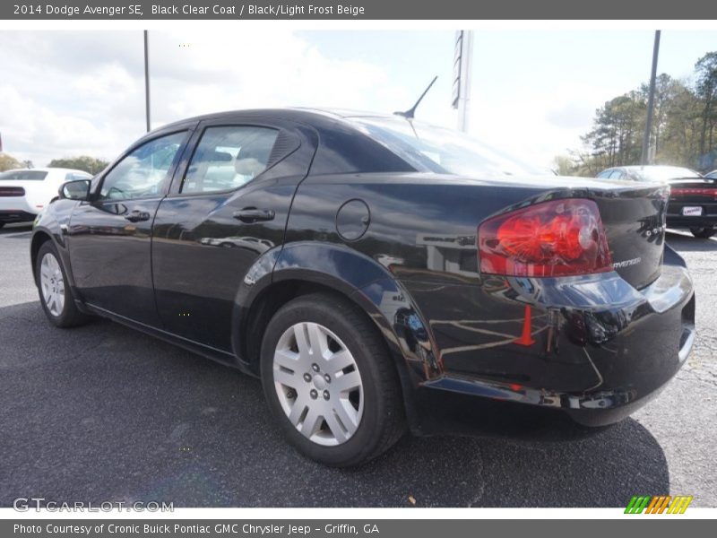 Black Clear Coat / Black/Light Frost Beige 2014 Dodge Avenger SE