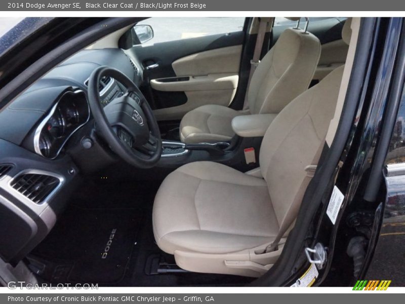 Black Clear Coat / Black/Light Frost Beige 2014 Dodge Avenger SE
