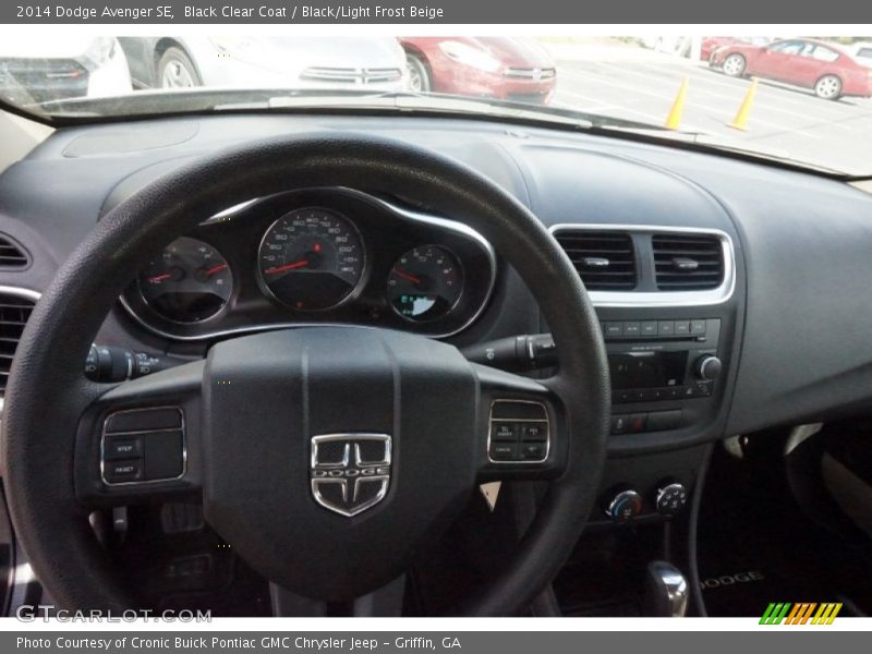 Black Clear Coat / Black/Light Frost Beige 2014 Dodge Avenger SE