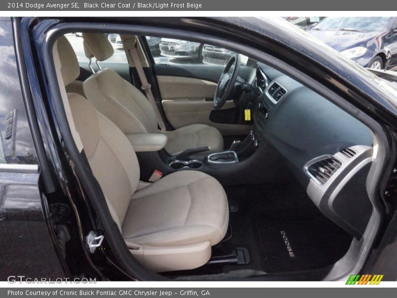 Black Clear Coat / Black/Light Frost Beige 2014 Dodge Avenger SE
