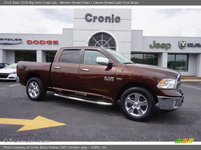 Western Brown Pearl / Canyon Brown/Light Frost Beige 2013 Ram 1500 Big Horn Crew Cab