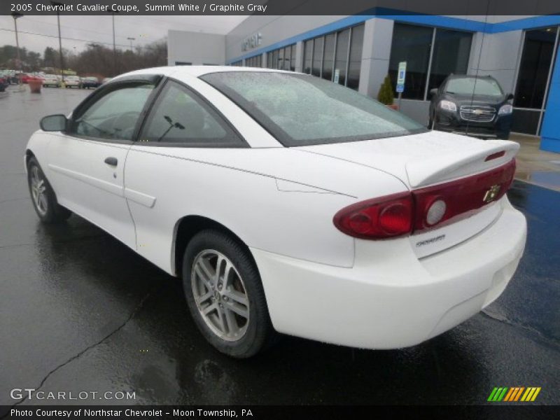 Summit White / Graphite Gray 2005 Chevrolet Cavalier Coupe