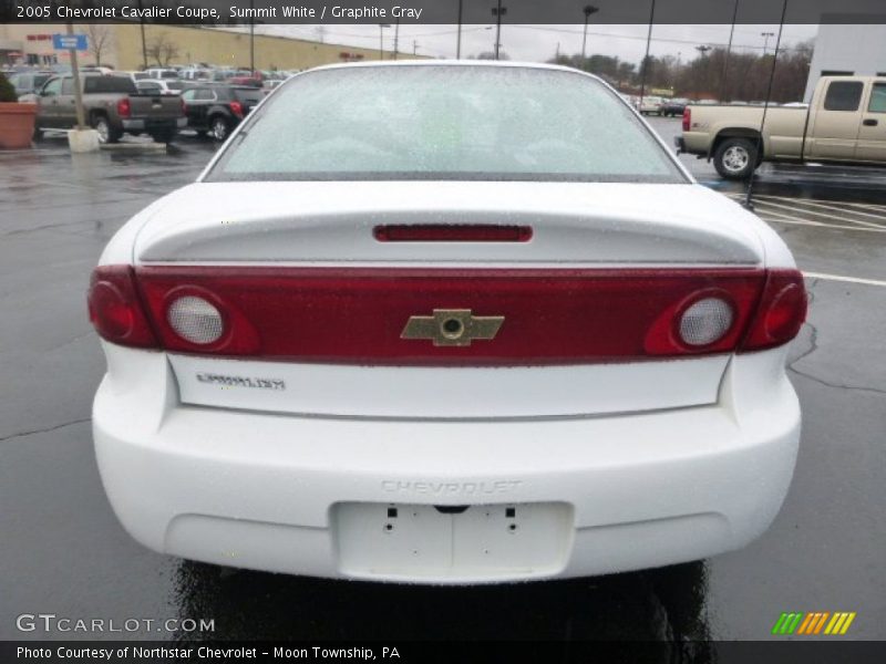 Summit White / Graphite Gray 2005 Chevrolet Cavalier Coupe