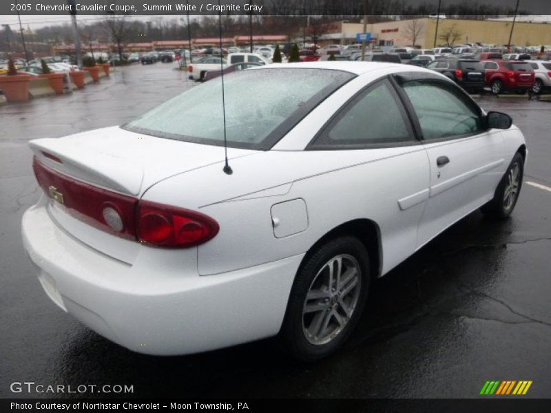 Summit White / Graphite Gray 2005 Chevrolet Cavalier Coupe