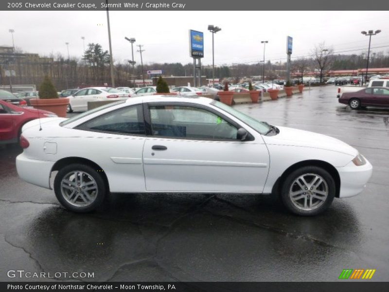 Summit White / Graphite Gray 2005 Chevrolet Cavalier Coupe