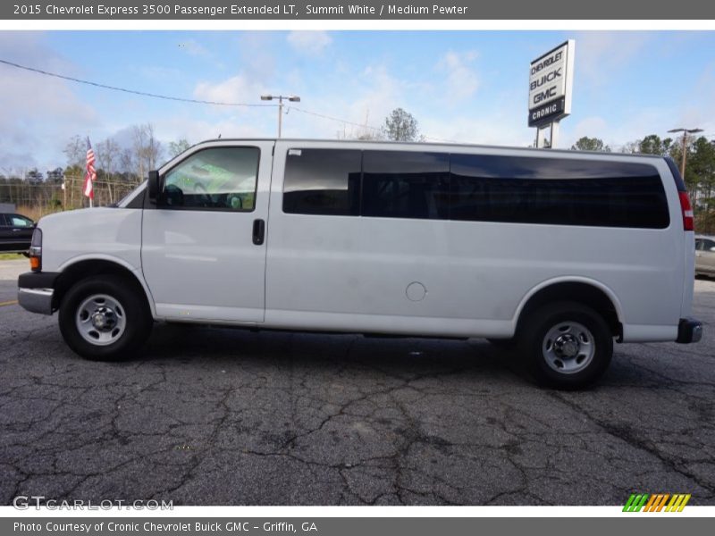 Summit White / Medium Pewter 2015 Chevrolet Express 3500 Passenger Extended LT