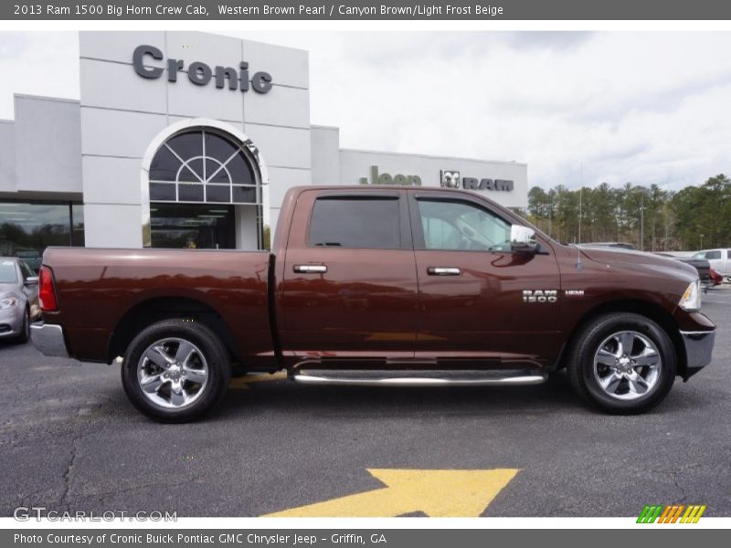 Western Brown Pearl / Canyon Brown/Light Frost Beige 2013 Ram 1500 Big Horn Crew Cab