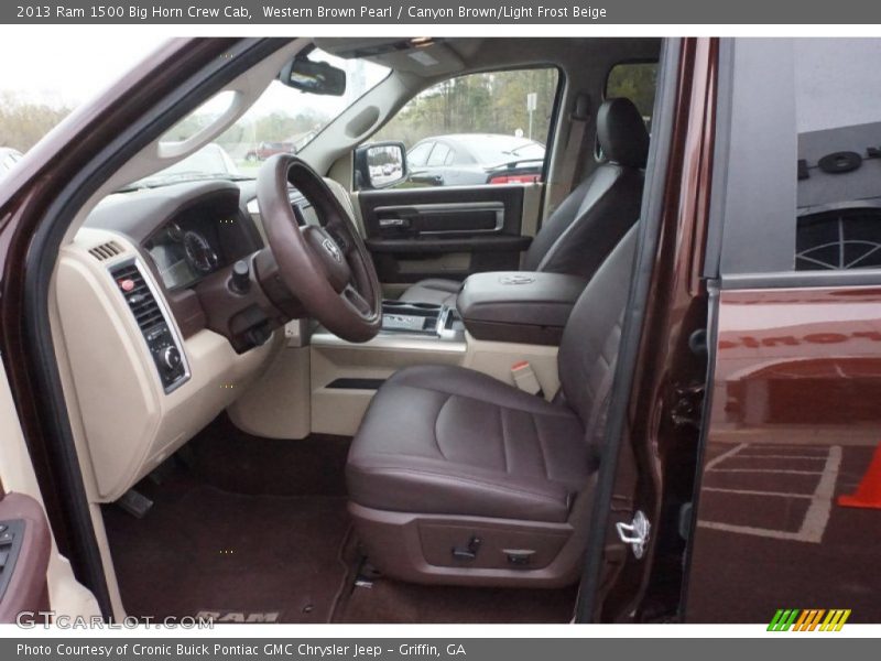 Western Brown Pearl / Canyon Brown/Light Frost Beige 2013 Ram 1500 Big Horn Crew Cab