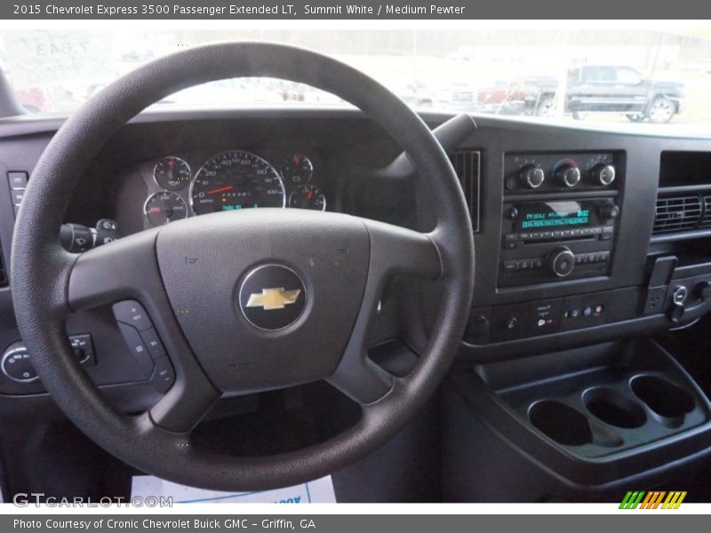 Summit White / Medium Pewter 2015 Chevrolet Express 3500 Passenger Extended LT