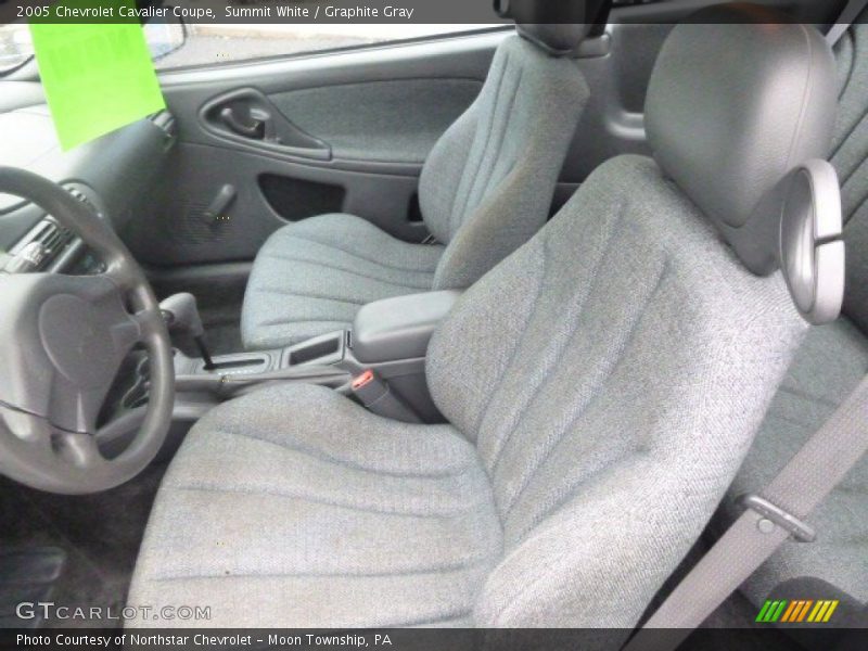 Summit White / Graphite Gray 2005 Chevrolet Cavalier Coupe