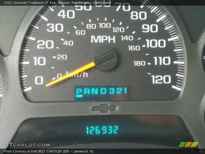 Majestic Red Metallic / Dark Pewter 2002 Chevrolet TrailBlazer LT 4x4