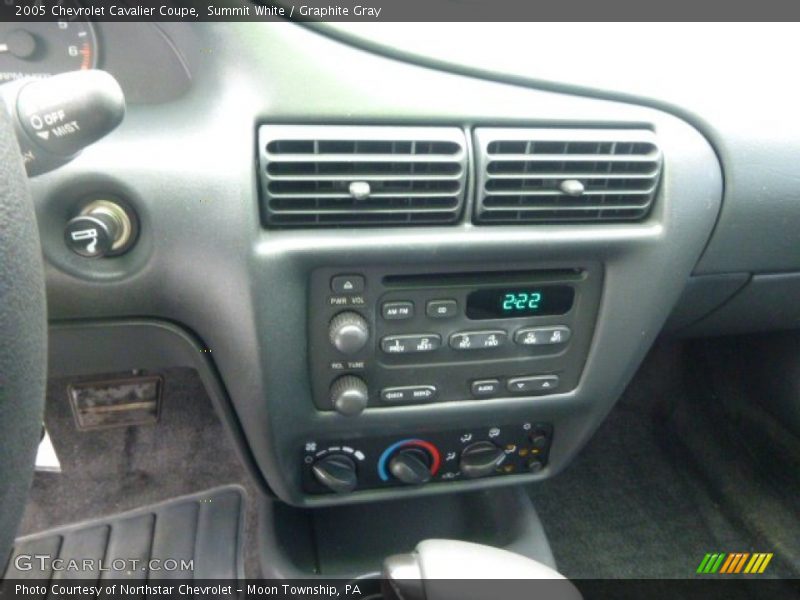 Summit White / Graphite Gray 2005 Chevrolet Cavalier Coupe