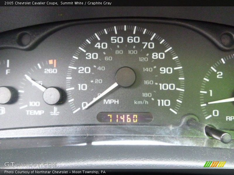 Summit White / Graphite Gray 2005 Chevrolet Cavalier Coupe