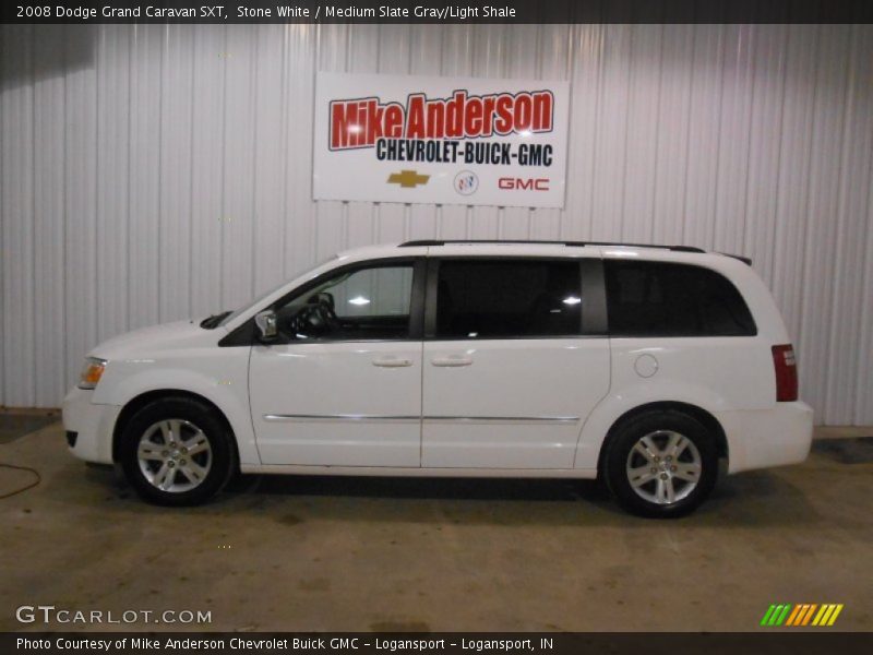 Stone White / Medium Slate Gray/Light Shale 2008 Dodge Grand Caravan SXT