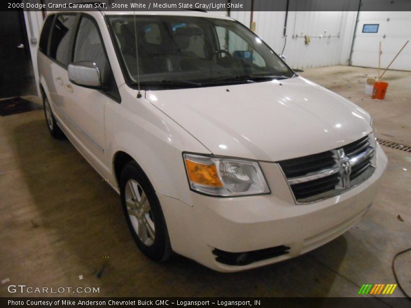 Stone White / Medium Slate Gray/Light Shale 2008 Dodge Grand Caravan SXT