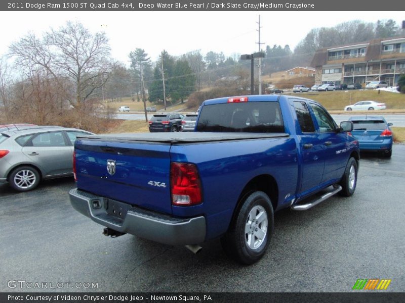 Deep Water Blue Pearl / Dark Slate Gray/Medium Graystone 2011 Dodge Ram 1500 ST Quad Cab 4x4