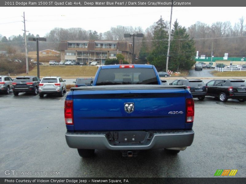Deep Water Blue Pearl / Dark Slate Gray/Medium Graystone 2011 Dodge Ram 1500 ST Quad Cab 4x4