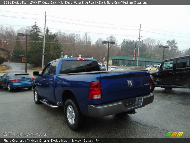 Deep Water Blue Pearl / Dark Slate Gray/Medium Graystone 2011 Dodge Ram 1500 ST Quad Cab 4x4