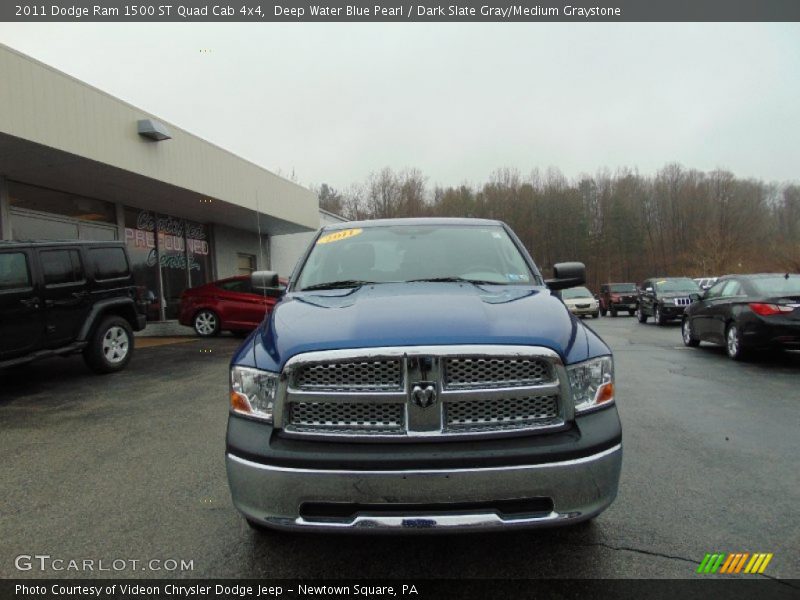 Deep Water Blue Pearl / Dark Slate Gray/Medium Graystone 2011 Dodge Ram 1500 ST Quad Cab 4x4