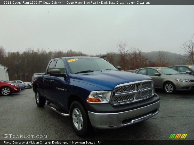 Deep Water Blue Pearl / Dark Slate Gray/Medium Graystone 2011 Dodge Ram 1500 ST Quad Cab 4x4