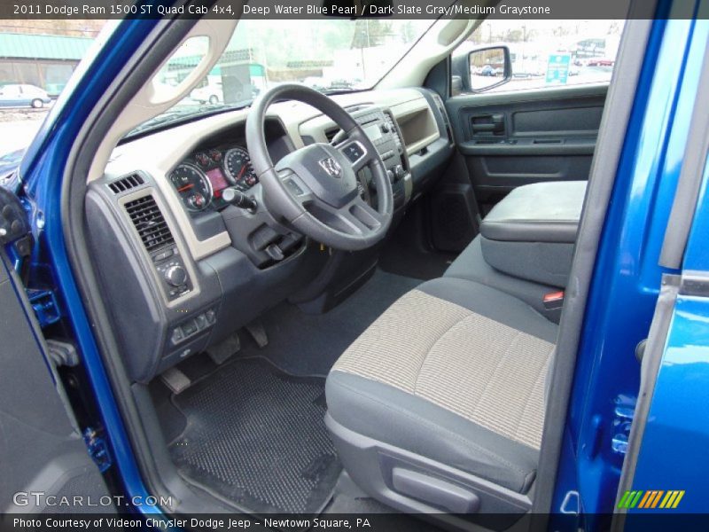Deep Water Blue Pearl / Dark Slate Gray/Medium Graystone 2011 Dodge Ram 1500 ST Quad Cab 4x4