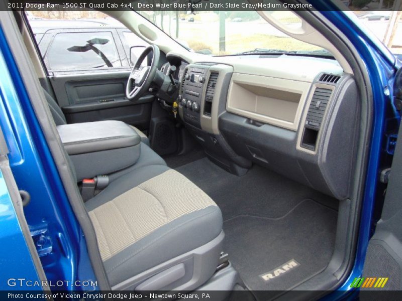 Deep Water Blue Pearl / Dark Slate Gray/Medium Graystone 2011 Dodge Ram 1500 ST Quad Cab 4x4