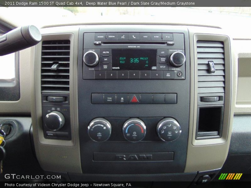 Deep Water Blue Pearl / Dark Slate Gray/Medium Graystone 2011 Dodge Ram 1500 ST Quad Cab 4x4